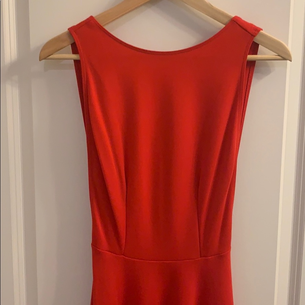 Red American Apparel skater dress